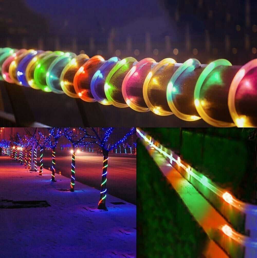 10sztuk Wąż świetlny LED 18M zewnętrzny wewnętrzny 8 funkcji 4 barwy