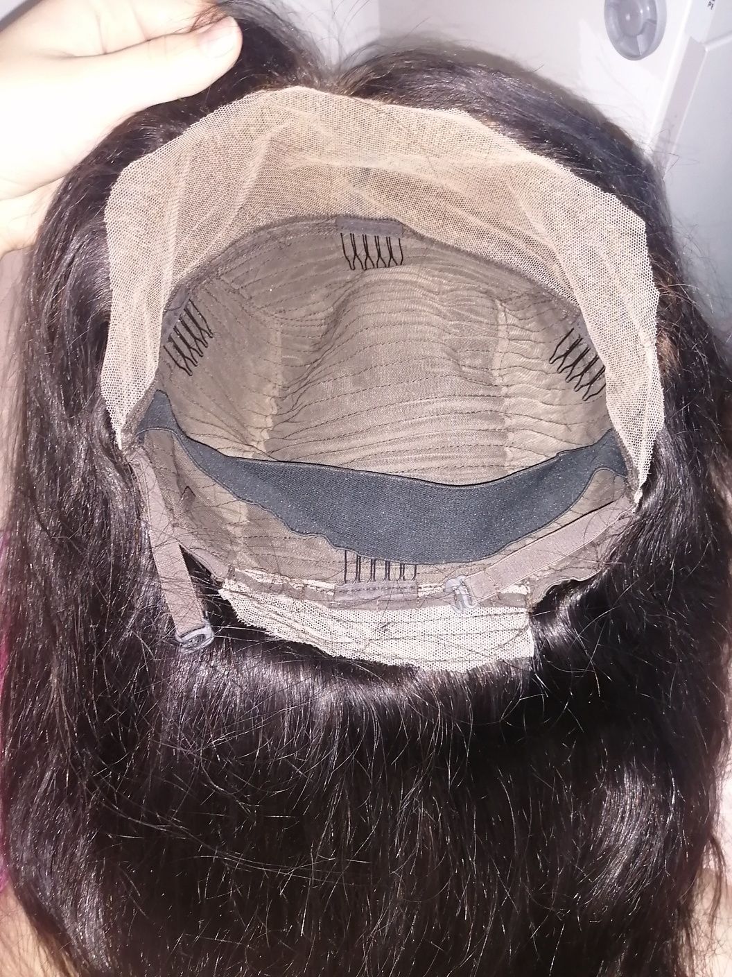 Długa peruka lace front 100% ludzkie włosy