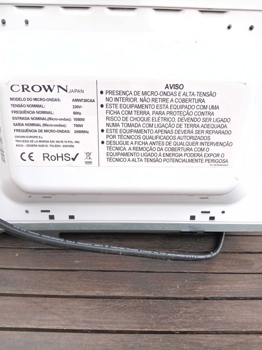 Microndas  da crown