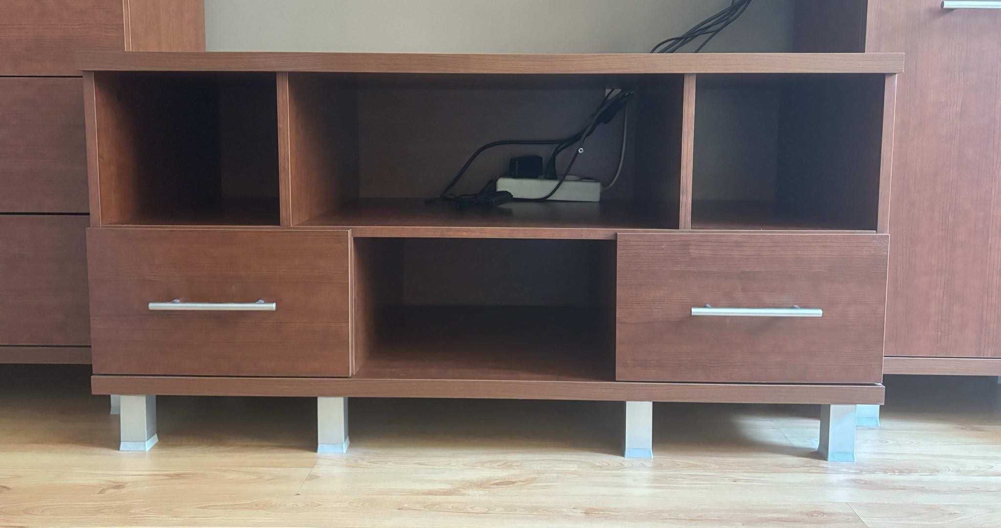 KOMPLET 5 MEBLI DO POKOJU / komody / szafka wisząca i pod tv / regał