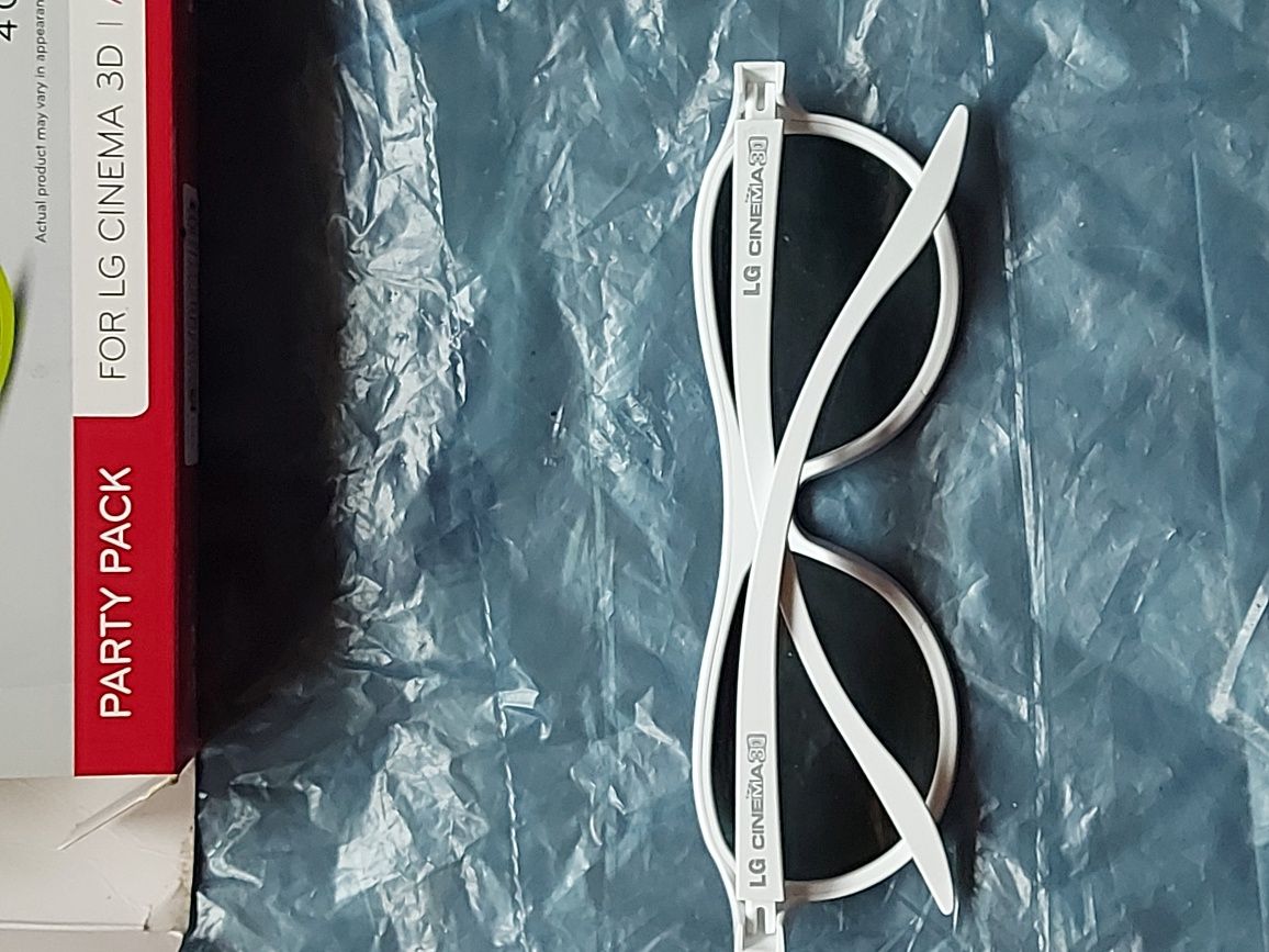 Okulary białe CINEMA 3D NOWE