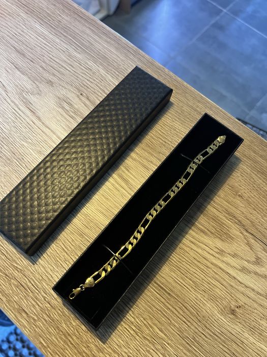 Figaro złota bransoleta 585