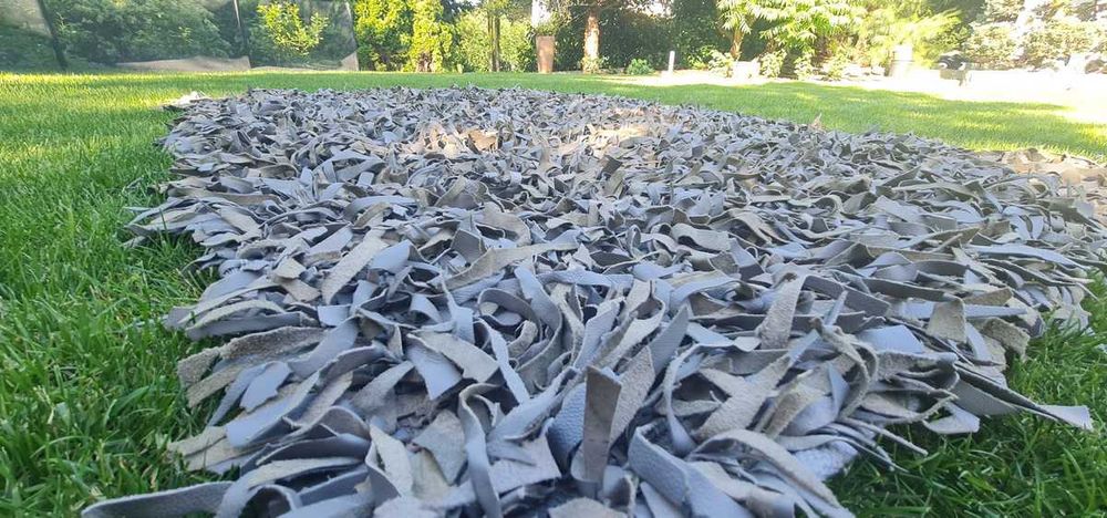 Piękny, ekskluzywny dywan z prawdziwej skóry. 2,05 x 1,4 m