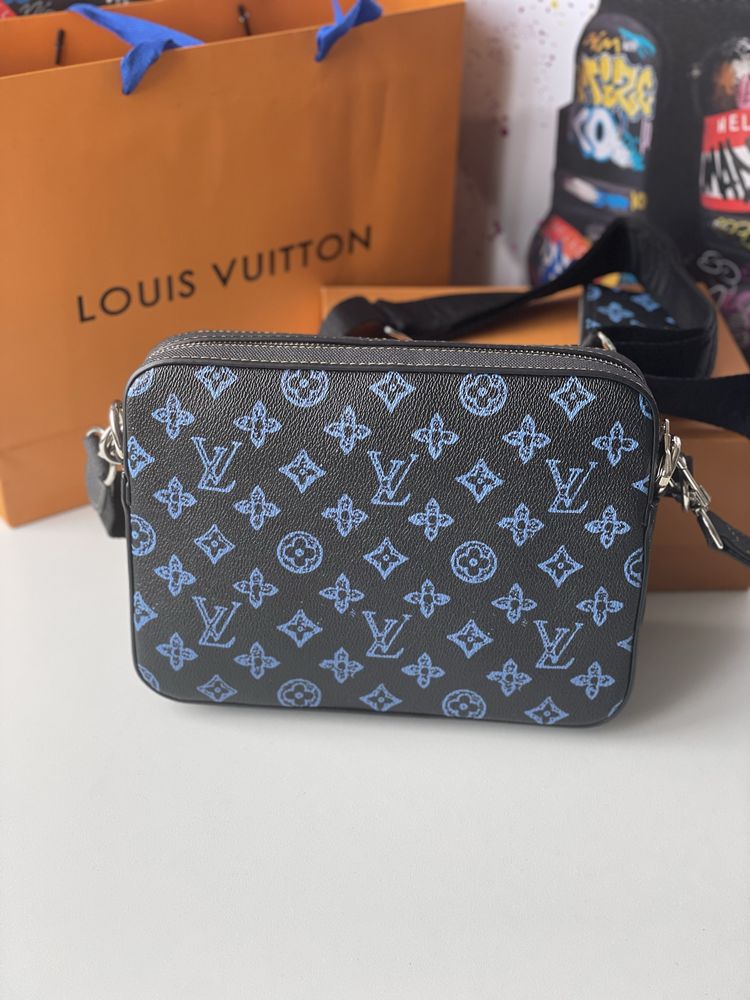 Чоловіча сумка барсетка Louis Vuitton 3in1