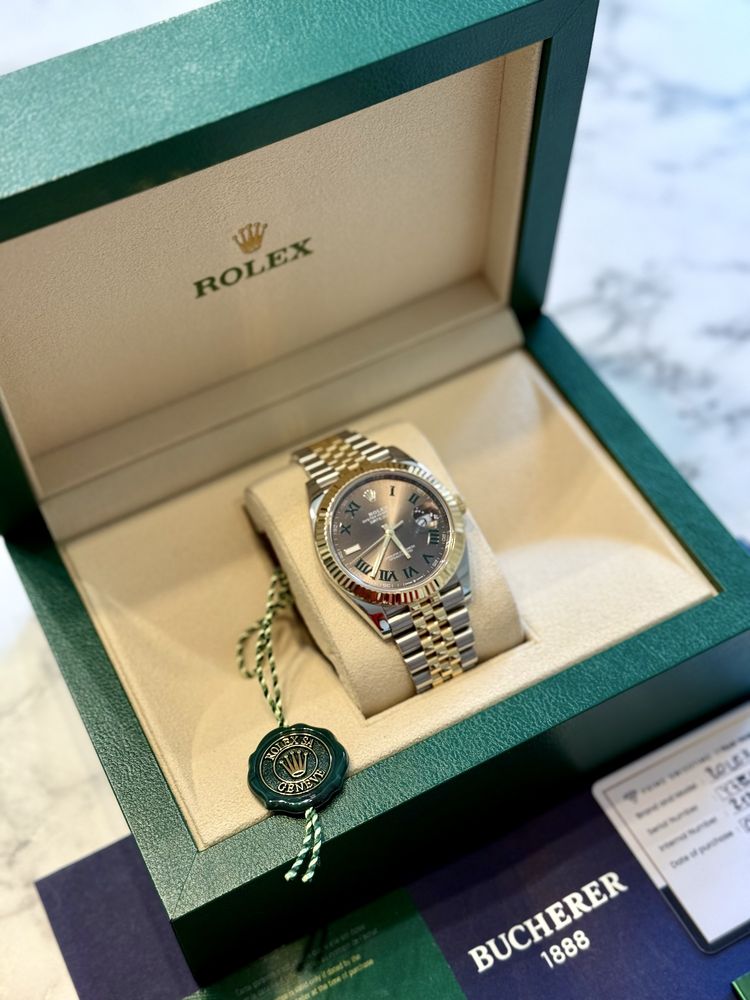 Piękny Rolex Datejust 41 mm Stal/złoto Wimbledon FULL SET STAN 10/10