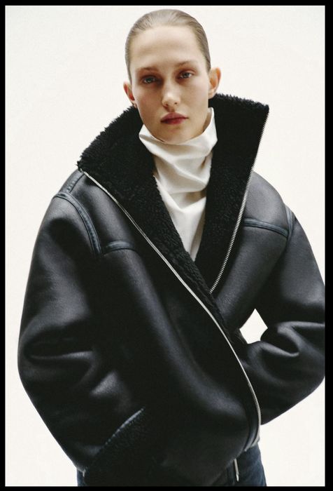 ZARA S M L дублянка весна демі куртка зима хутро