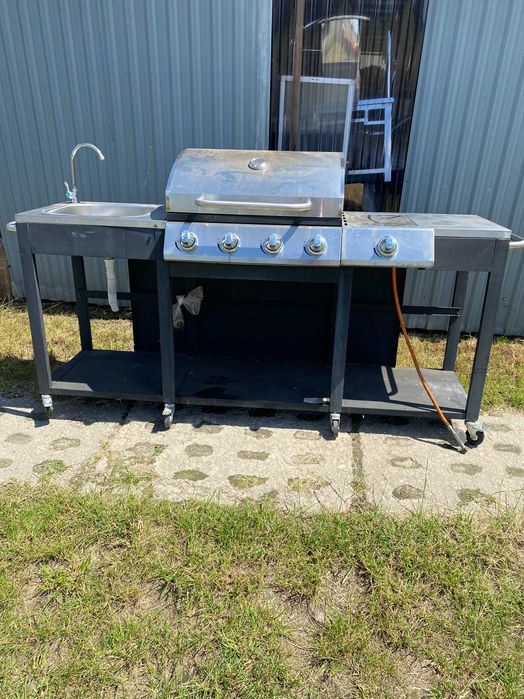 Grill gazowy  vidaxl  duży