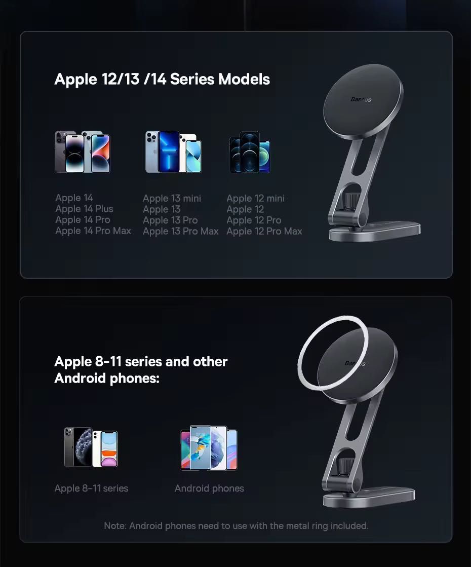 Магнітний MagSafe автотримач Baseus Designed For Tesla Car