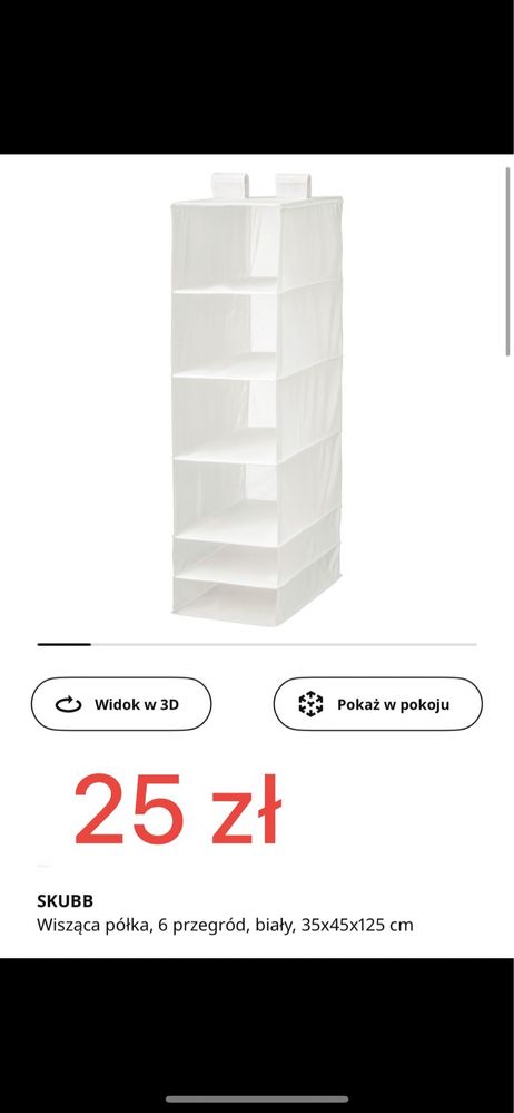 Skubb Ikea wisząca półka
