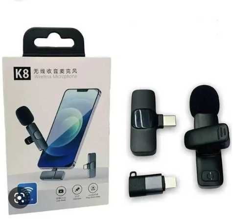 Мікрофон петличний 2в1 для Iphone та Android К8 для блогера