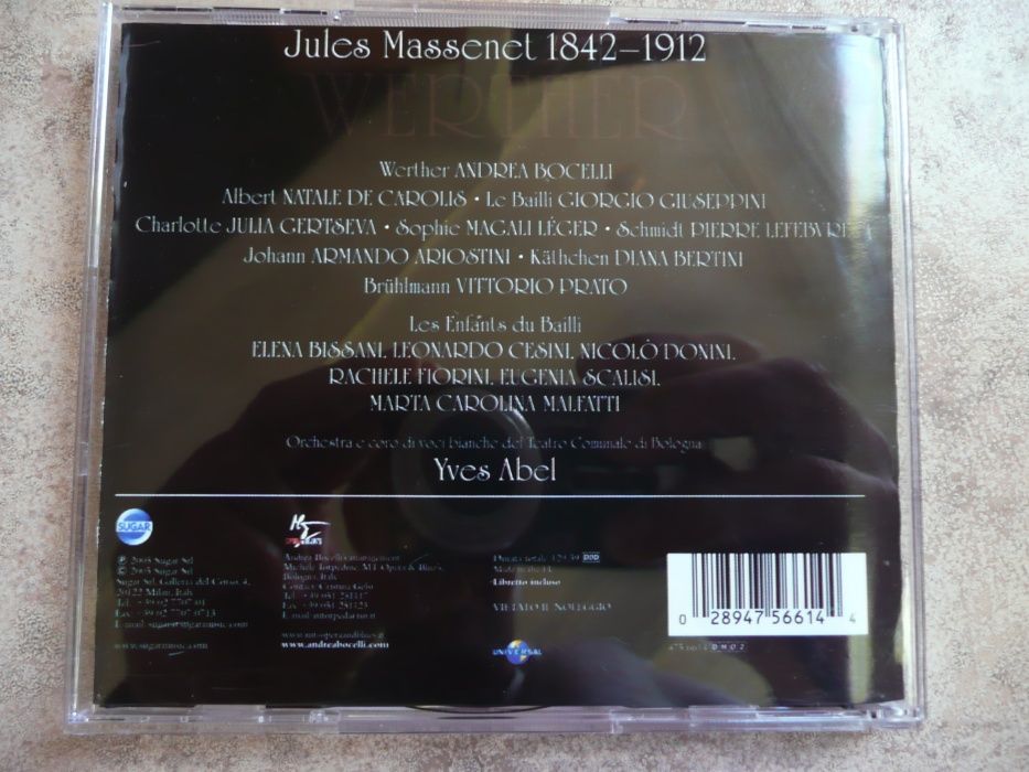 MASSENET WERTHER bocelli gertseva 2cd płyta kompaktowa cd nowa