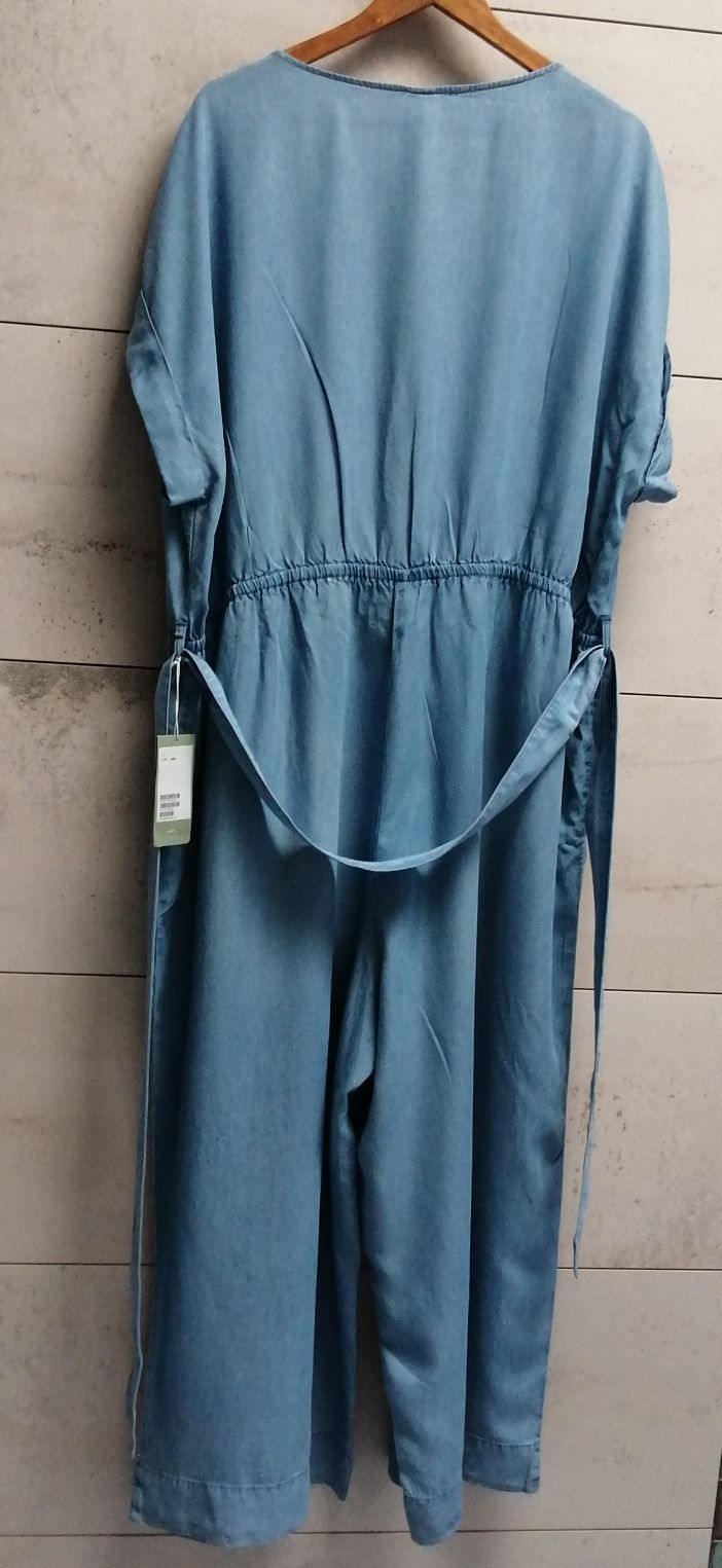 Kombinezon lato wiosna przewiewny błękit niebieski plus size  4 XL