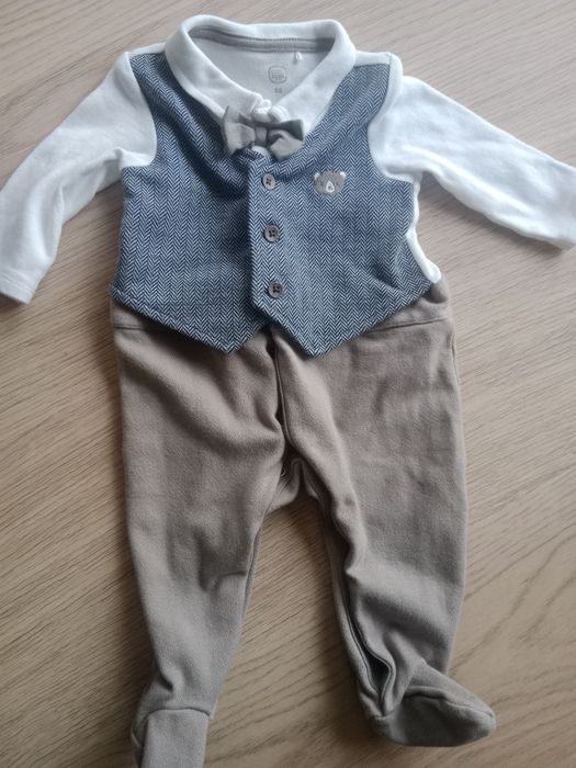 Elegancki komplet garnitur na chrzciny/wesele r. 68 cool club