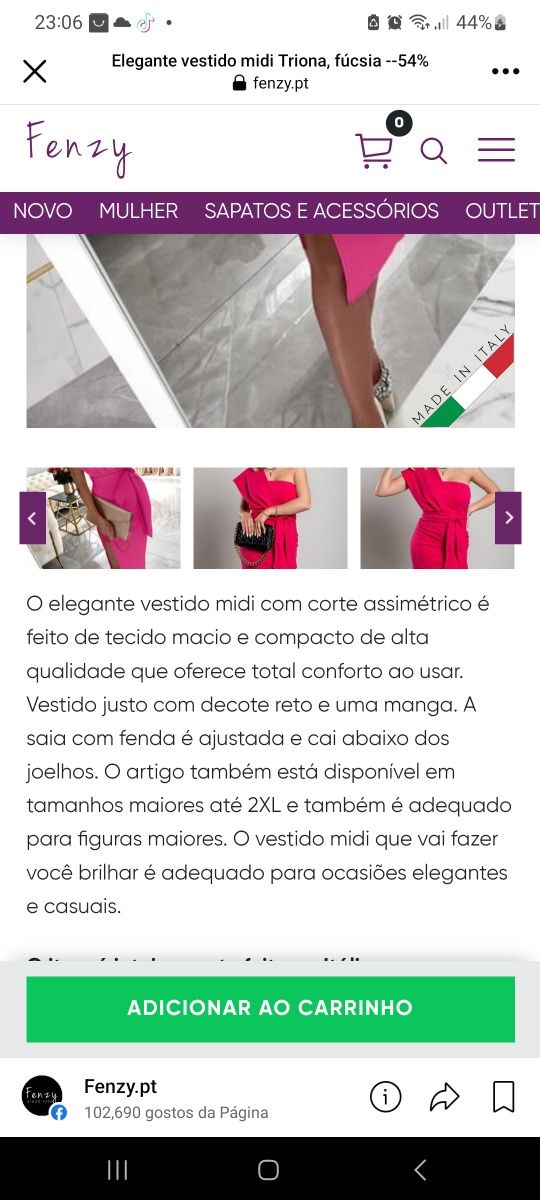 Vestido novo com etiqueta