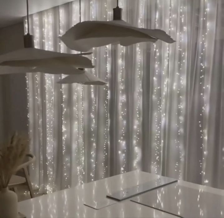 Новинка! Гірлянда штора мішура/ хвойна лапа 3*2, 3*3