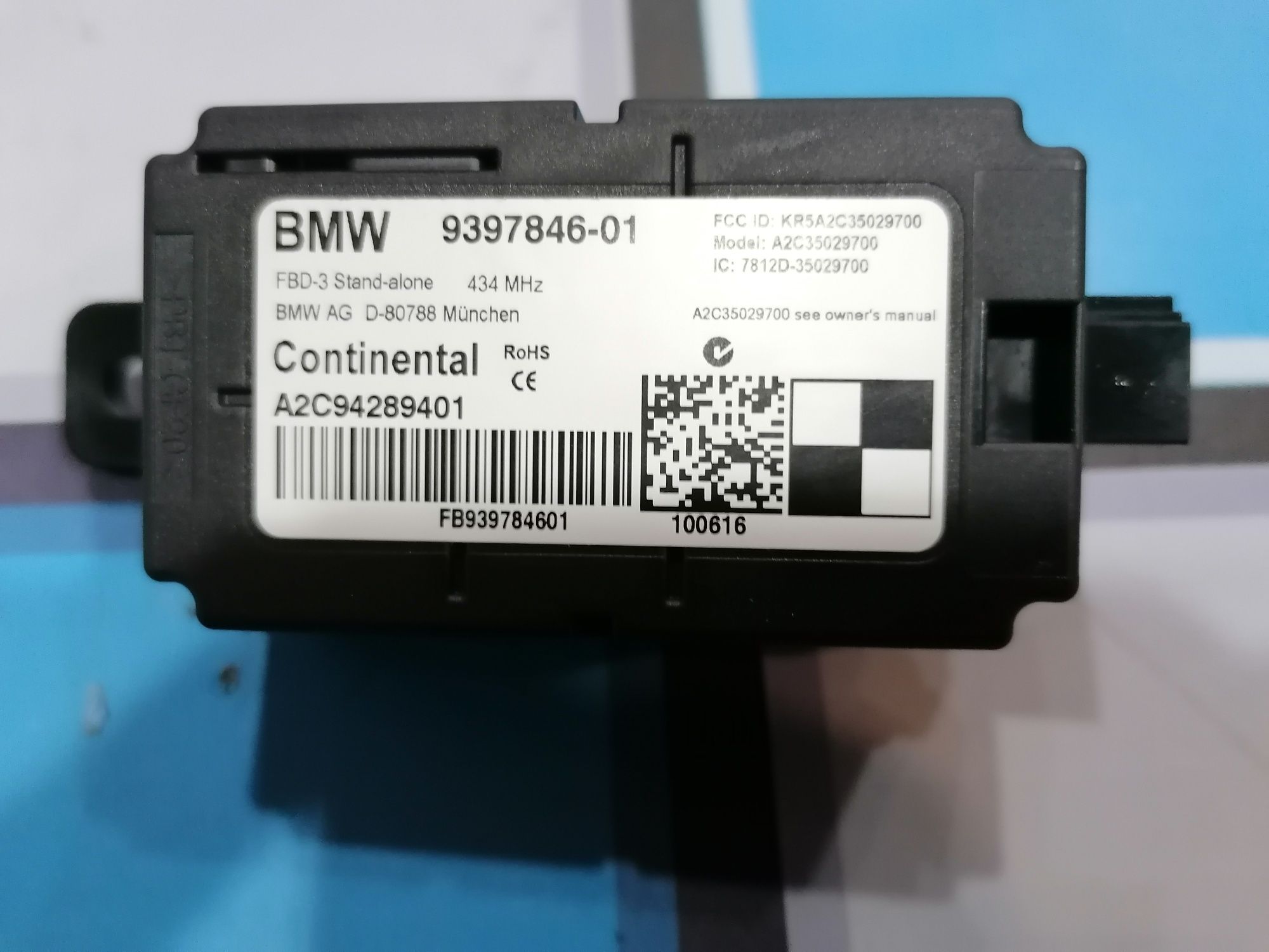 BMW unidade de comando à distância 434 MHZ para séries 1/2/3/4/I/X1/X5