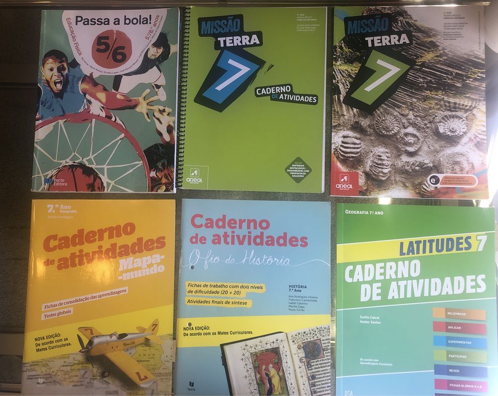 Livros/ manuais escolares 6 ano e 7’ ano