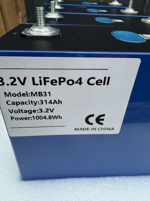 Комірки eve 314 ah LifePO4 3.2v  акумулятор eve   280  акб  ячейка  Ф