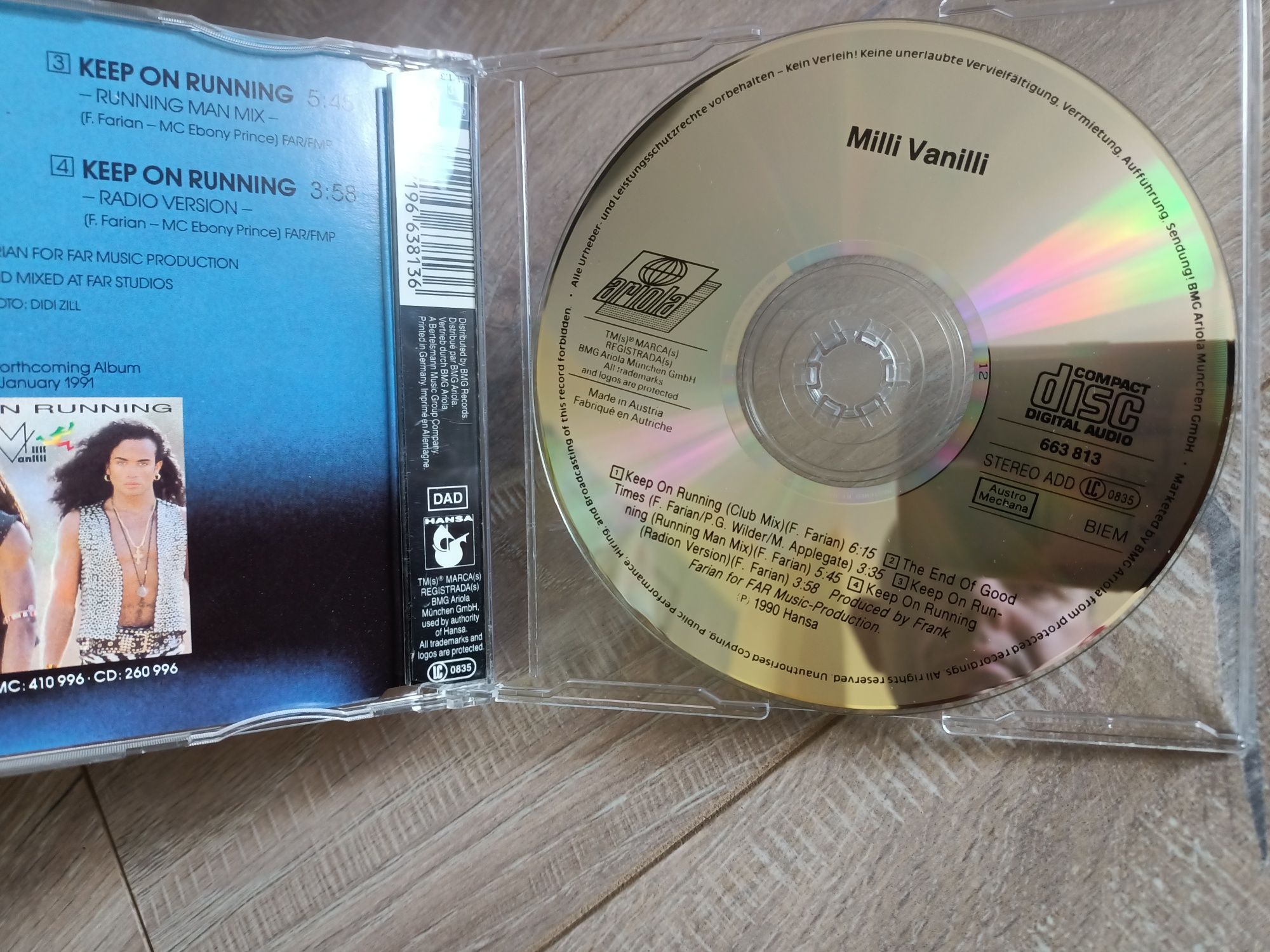 Milli Vanilli - Keep On Running (CD, Maxi)(vg+)
