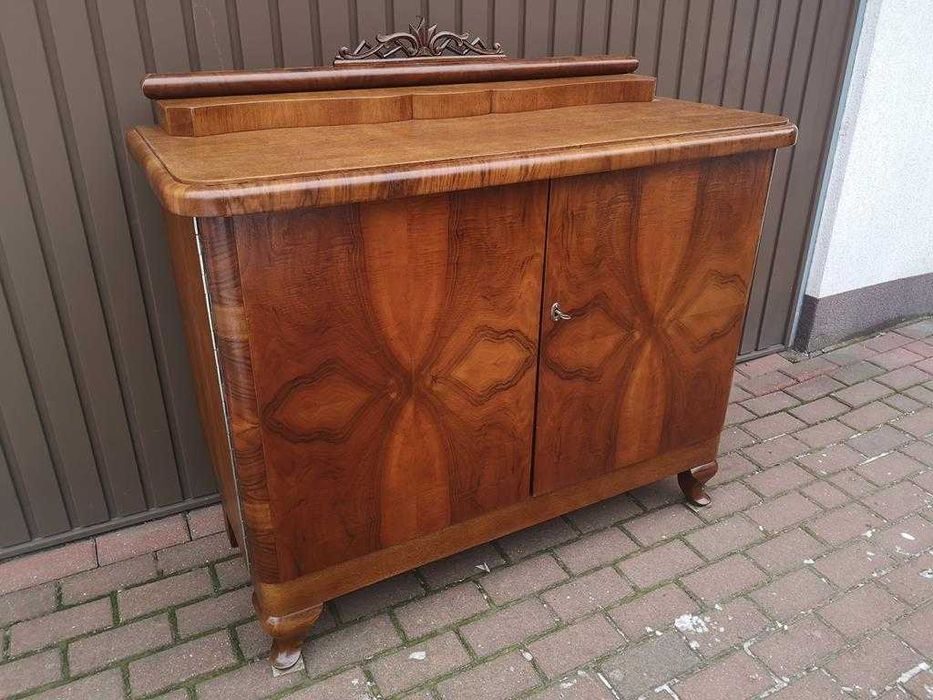 Komoda Pomocnik Orzech-Dąb Stara Antyk Po Renowacji.