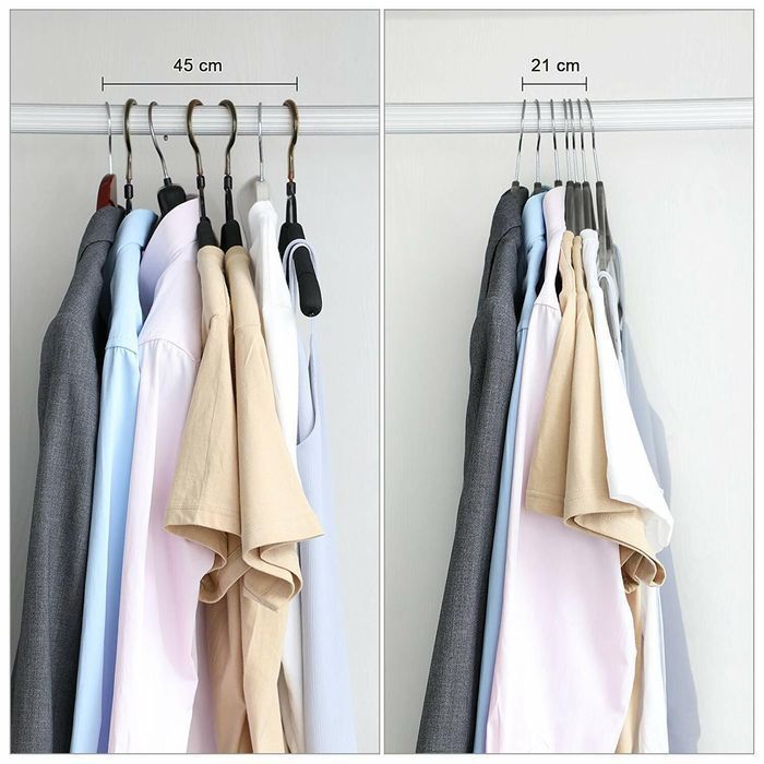 wieszak welurowy maxi komplet 60 szt grafitowy