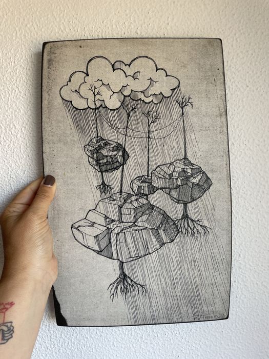 Desenho em aca de Madeira