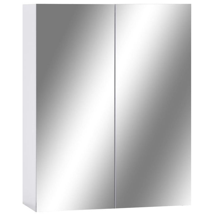 Vidaxl Szafka Łazienkowa Z Lustrem, Biała, 60X15X75 Cm, Mdf