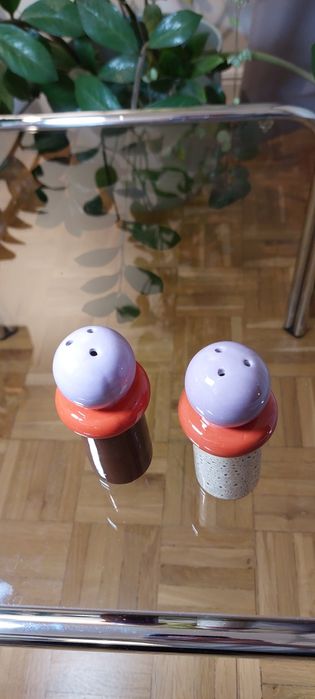 Designerski zestaw Ceramiczny do kuchni solniczka pieprzniczka pop art