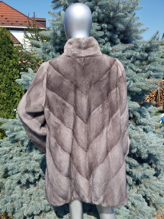 Ог 125! Італійська норкова шуба сіра норка,голуба норка  50-52-54