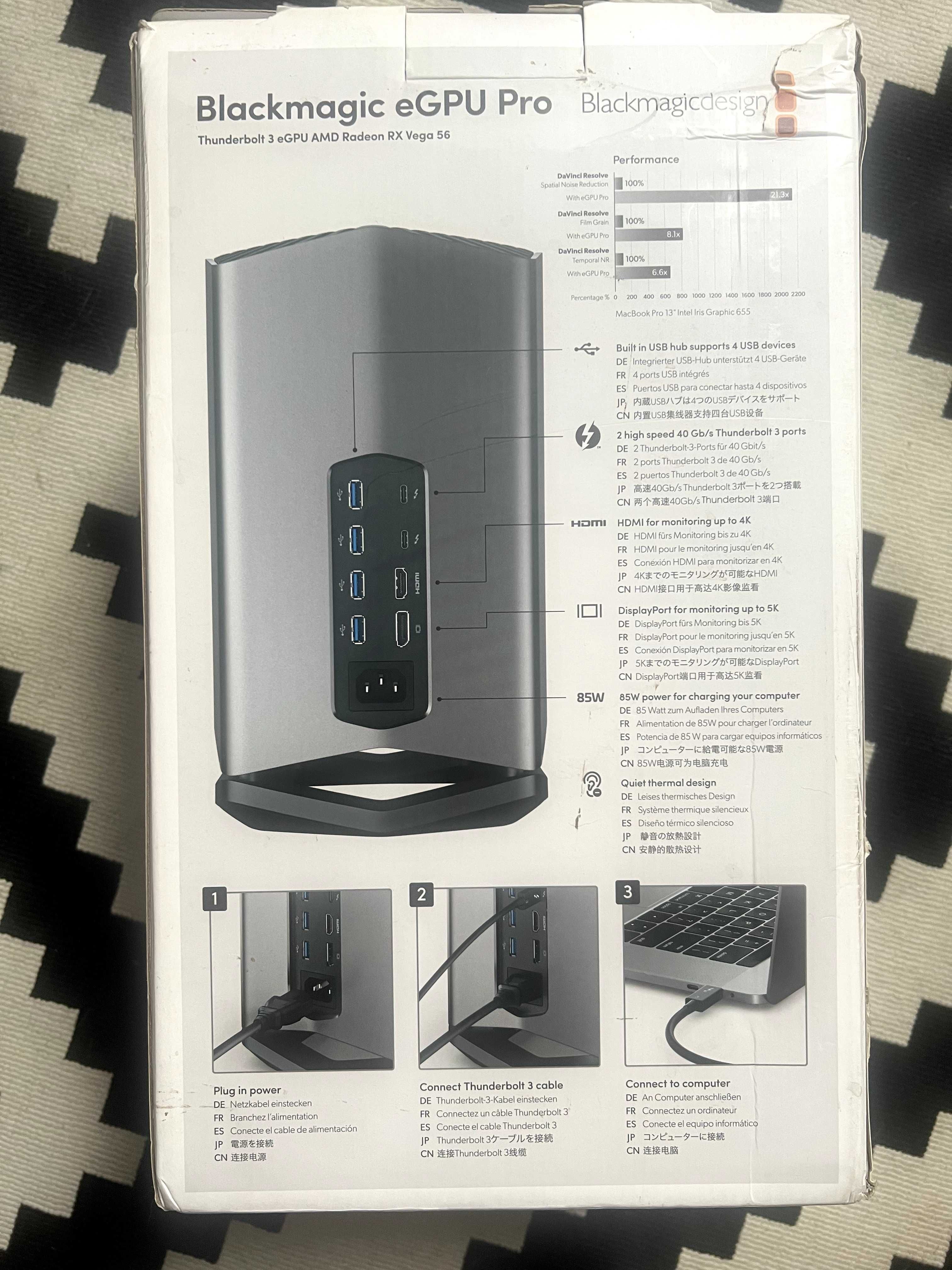Blackmagic eGPU PRO Radeon RX Vega 56 (zewnętrzna karta graficzna).