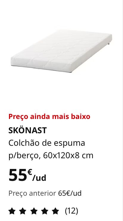 Berço de bebé com colchão (IKEA)