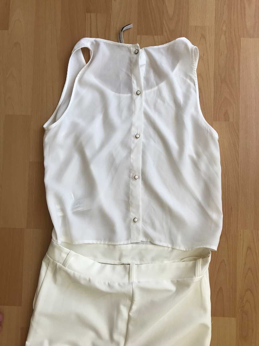 Macacão Stradivarius Branco Tamanho M senhora - Novo Sem Etiqueta