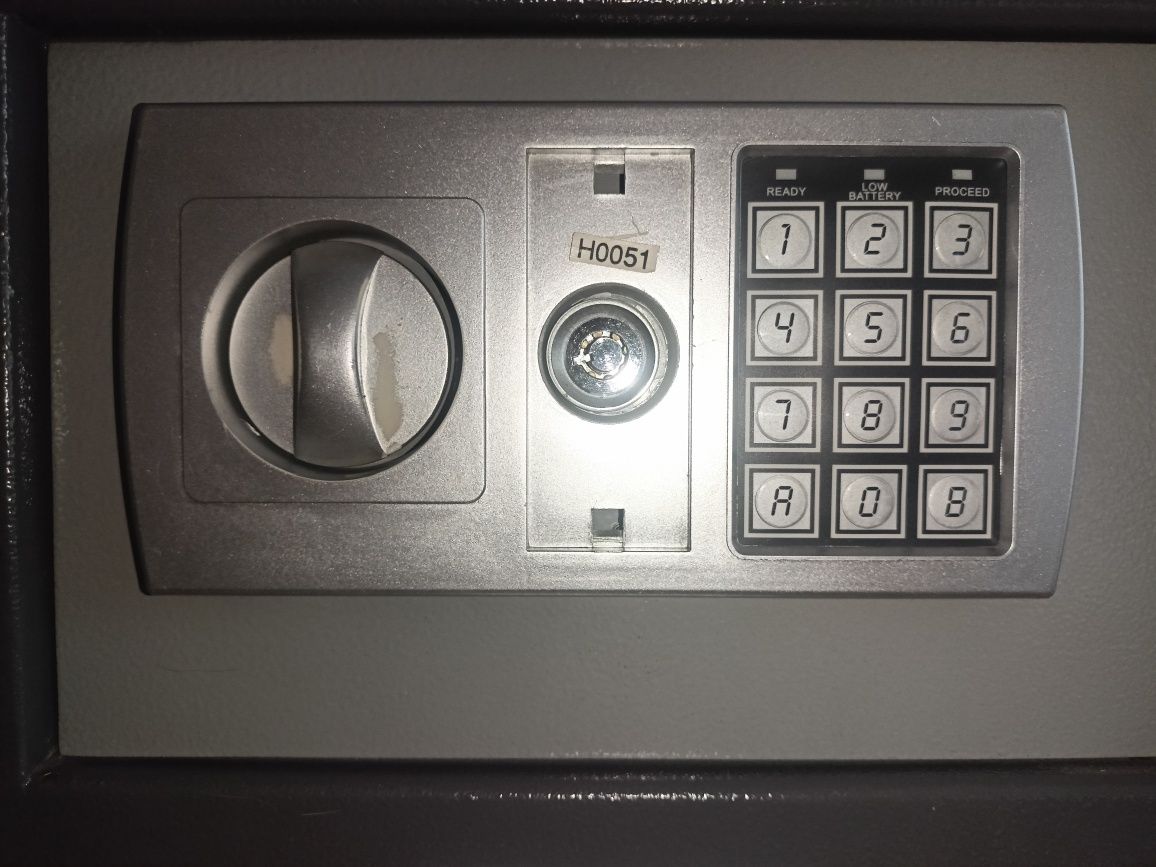 Sejf Elektroniczny Uniwersalny Szary na Kod i Klucz
