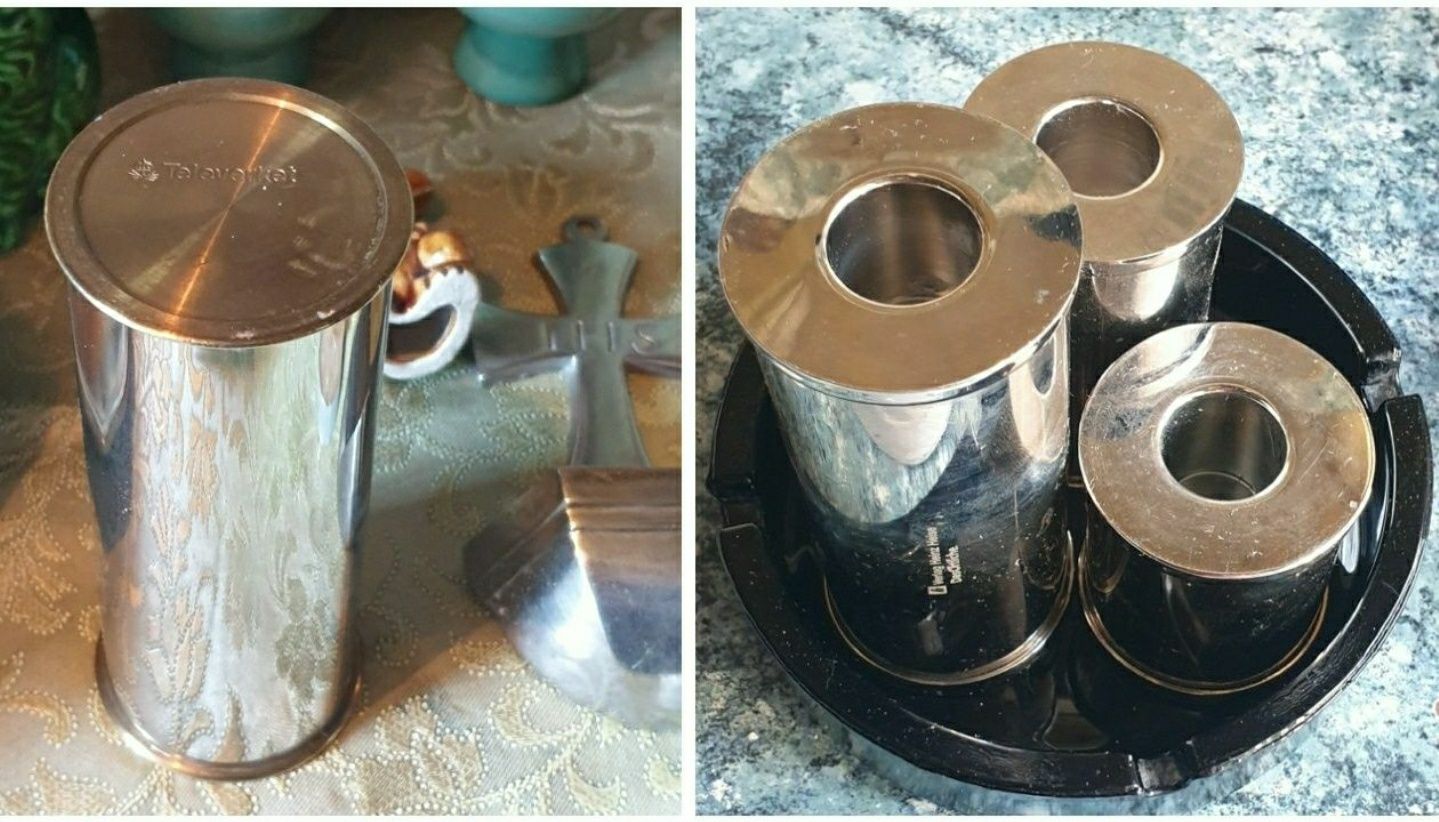 Swedish Modern Candelholders in Brass and Steel from Englesson, Sweden