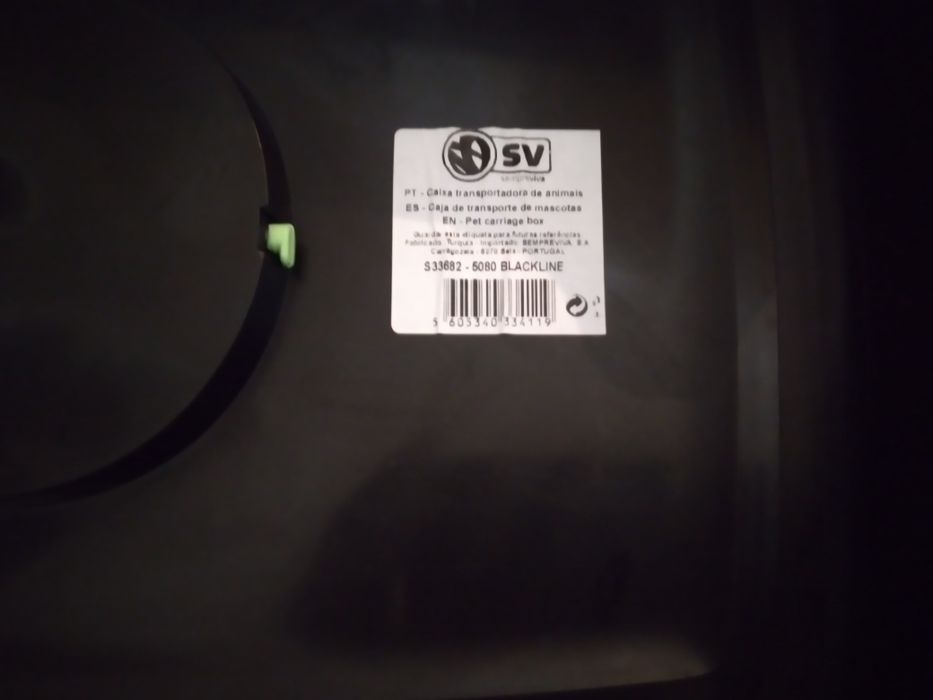 Caixa de transporte nova, marca  SV