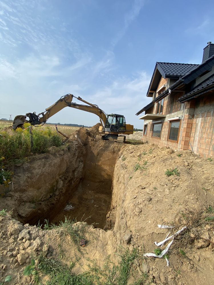 Roboty ziemne,wykopy pod budynki, drogi, kopanie stawów