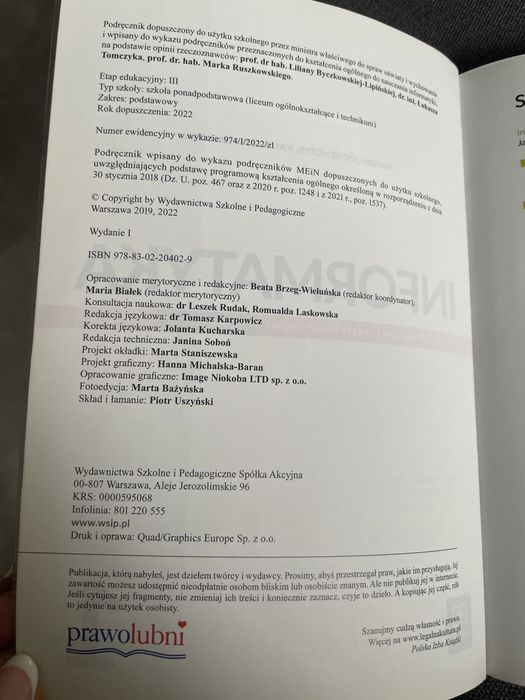 Informatyka 1 nowa era wsip