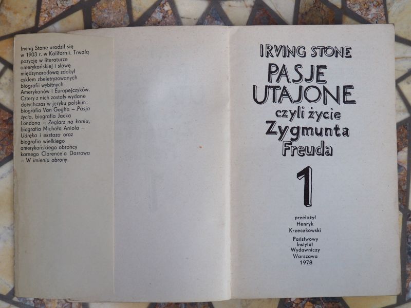Stone Irving „Pasje utajone czyli życie Zygmunta Freuda”