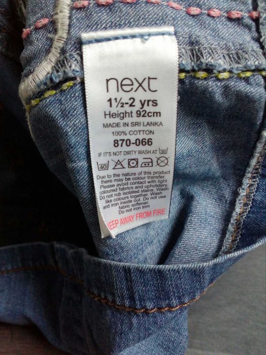 Sukienka jeansowa ze zdobieniami dla dziewczynki 92 cm