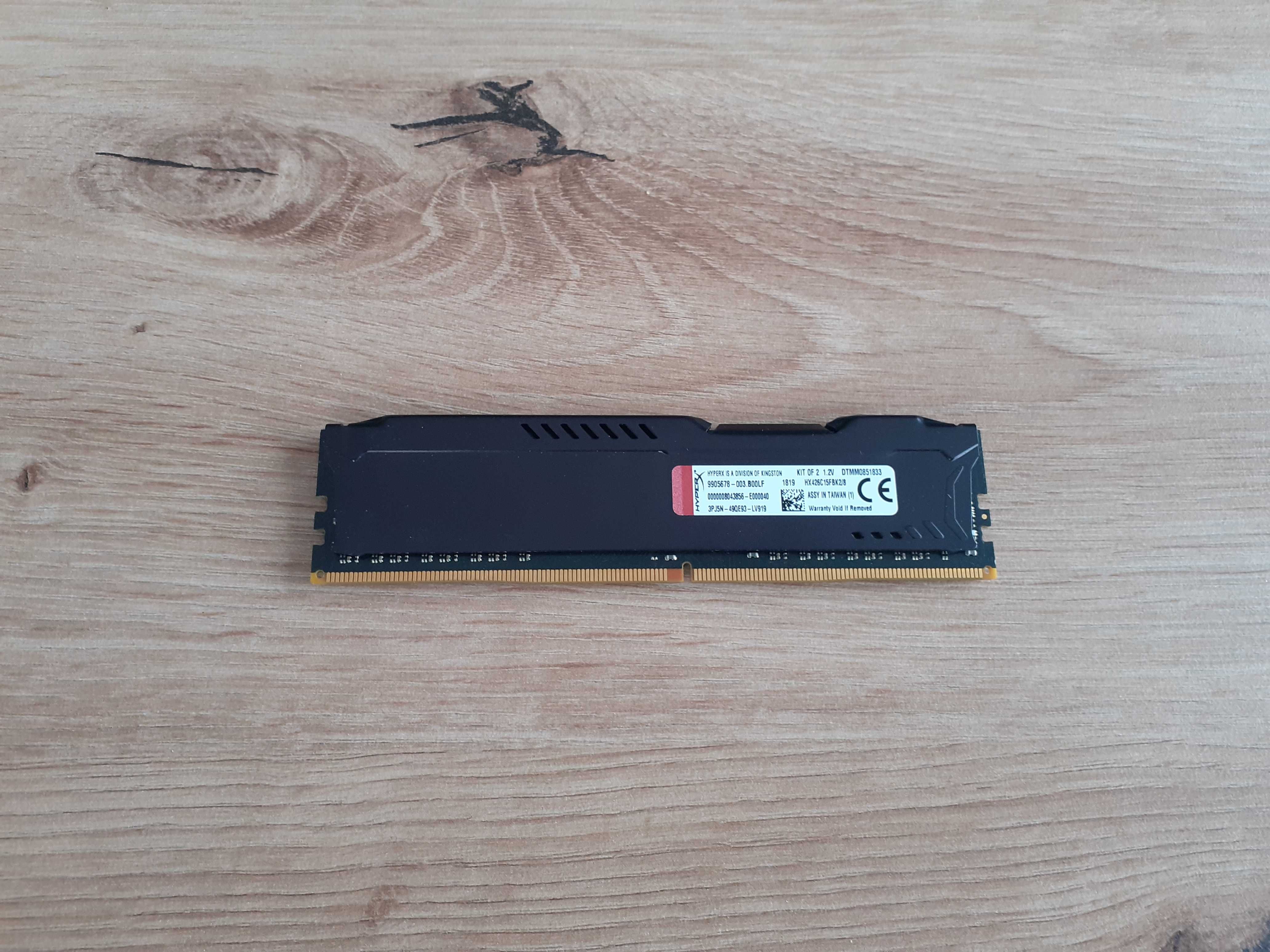 Pamięć HyperX Fury, DDR4, 16 GB, 2666MHz, CL15 (HX426C15FBK2/8)