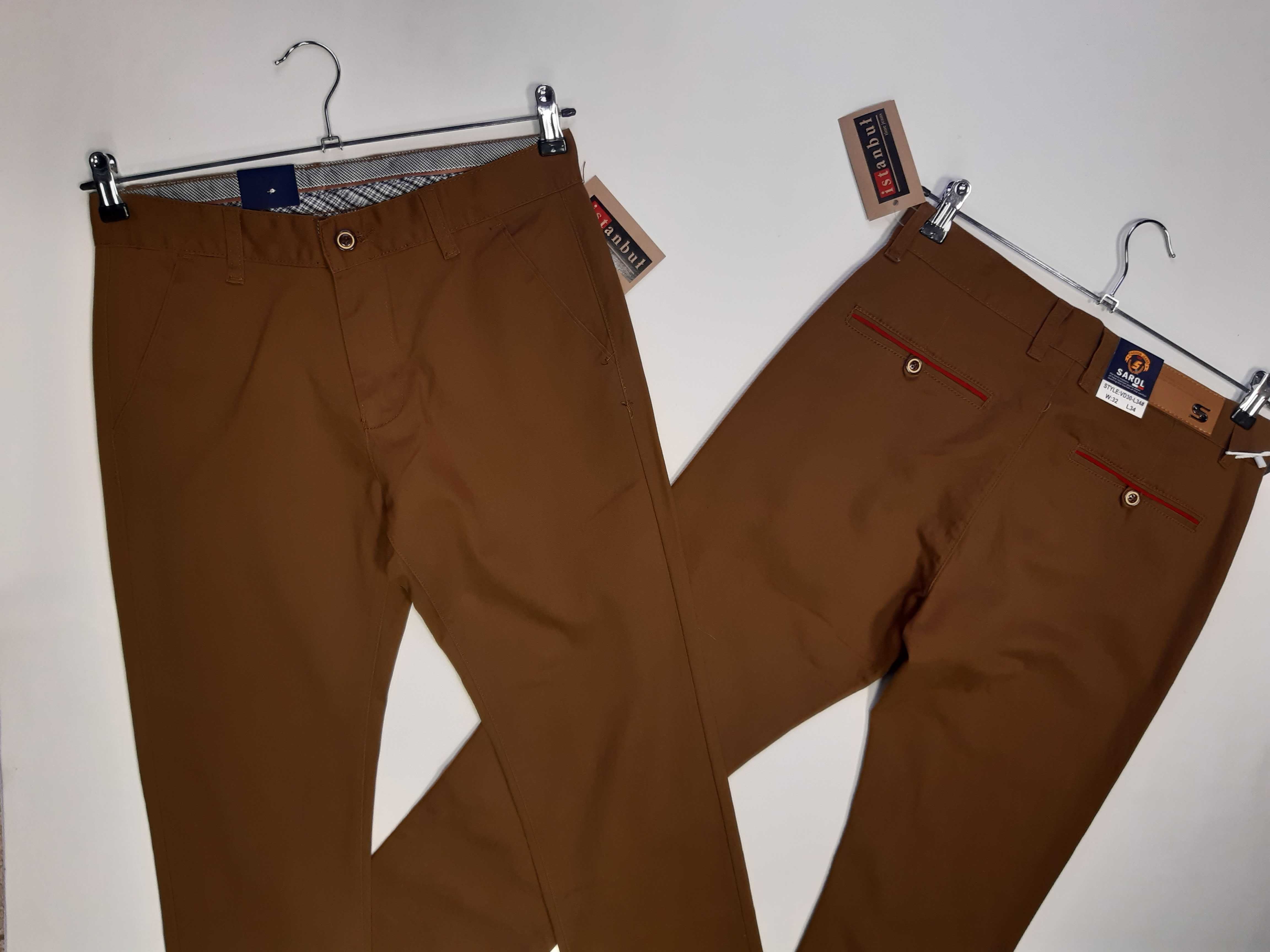 Ładne Spodnie męskie materiałowe W33 L34 111cm