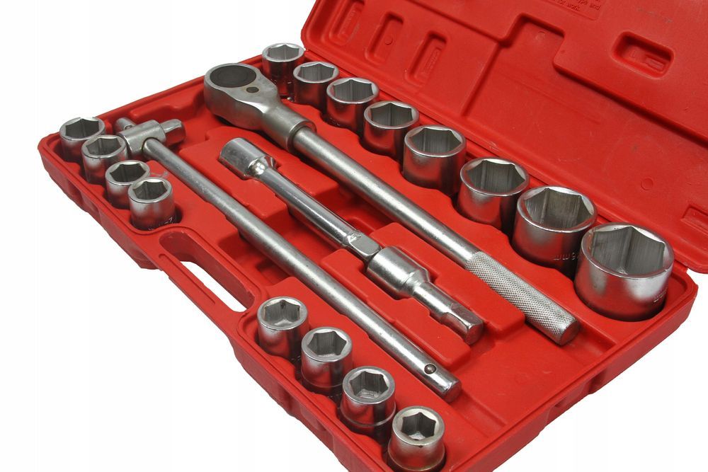 Klucze Nasadowe 21El. 3/4 Duże Nasadki Zestaw Tir Bus Ciągnik 6 Kątne