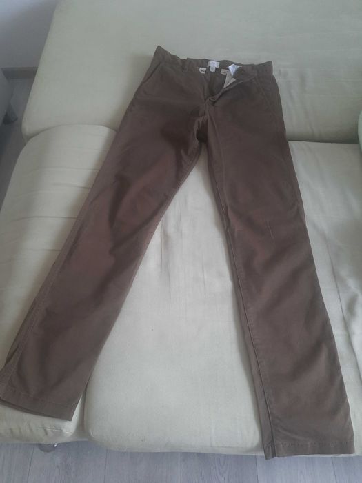 spodnie brązowe h&m rozmiar EU 29