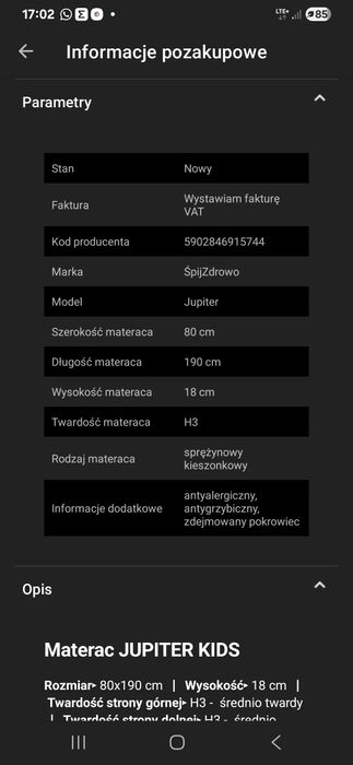 Łozko łóżka materac  dzieciece