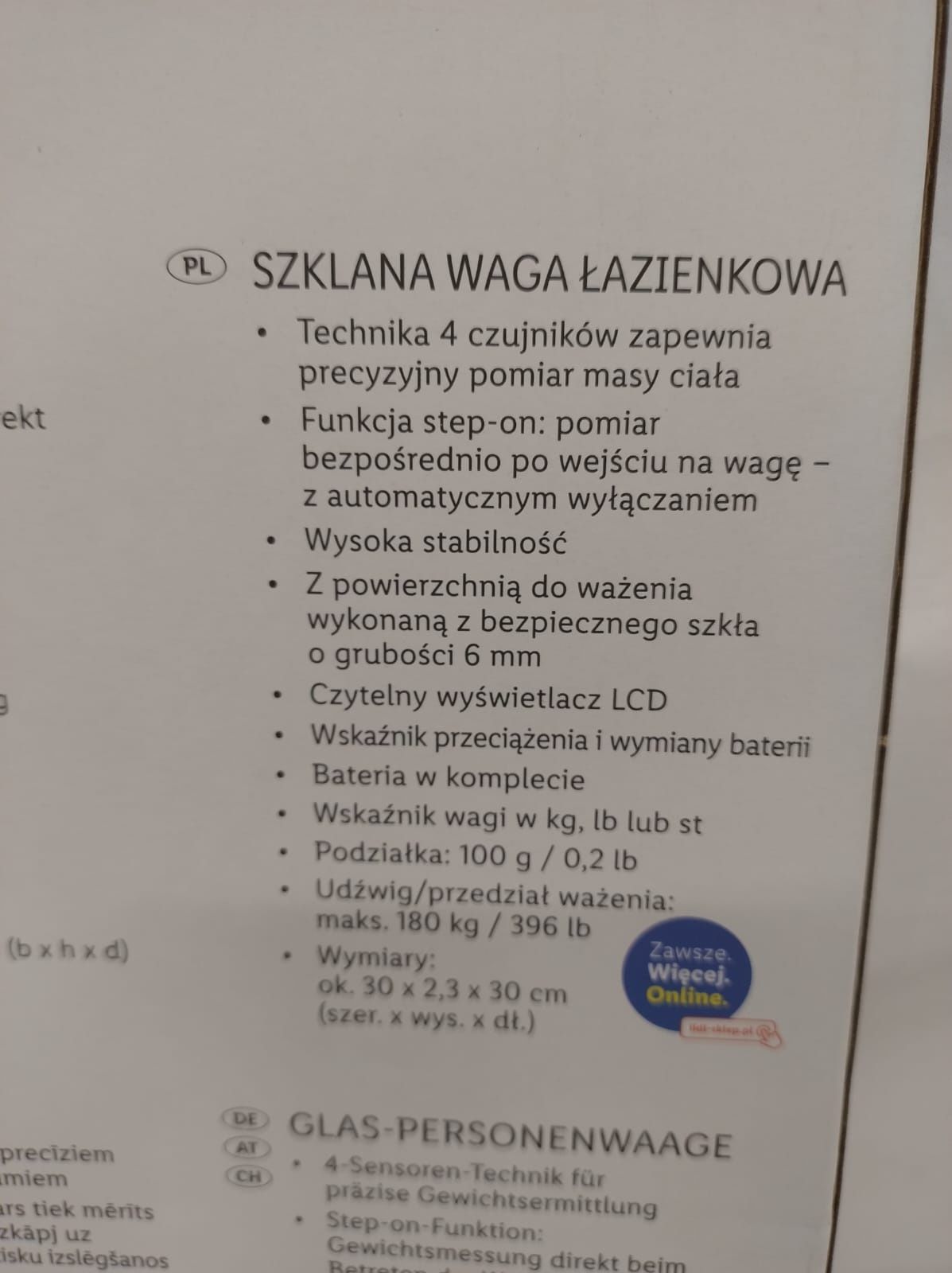 Szklana waga łazienkowa SilverCrest