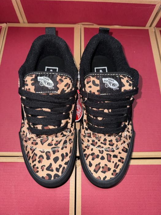 Кеди Vans Knu Skool Leopard Black Леопард