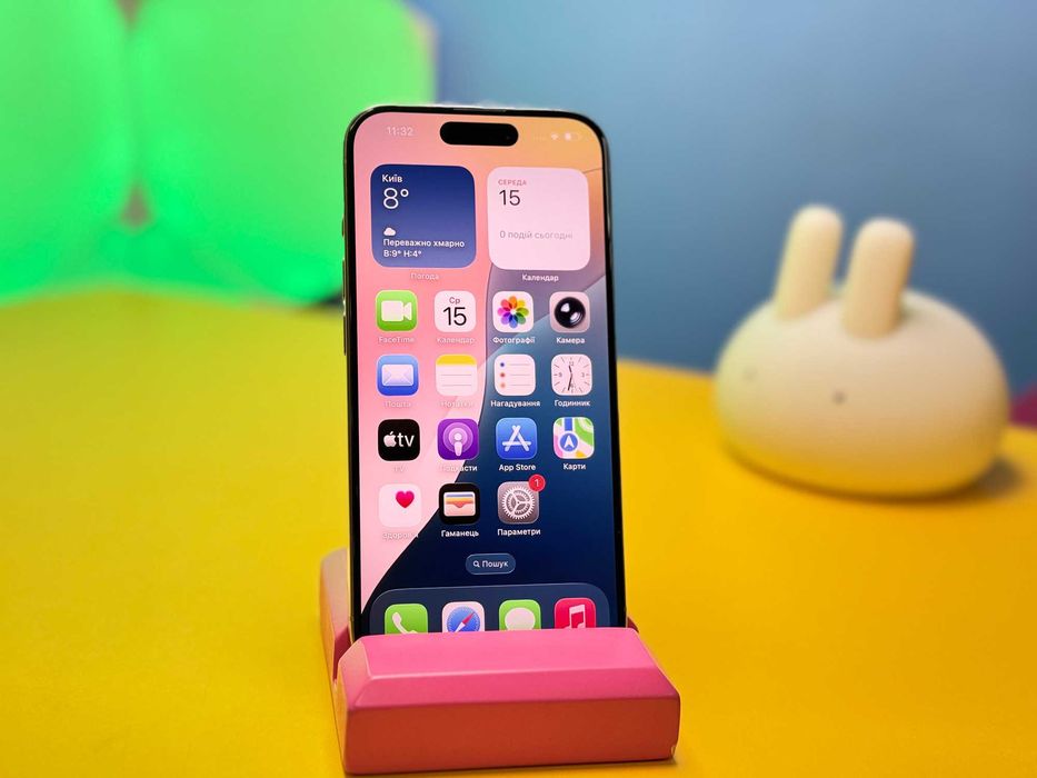 Смартфон iPhone 15 Pro 128GB Natural Titanium (142764) Б/У З ГАРАНТІЄЮ
