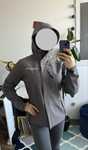 Softshell szara kurtka 5000mm membrana przeciwdeszczowa slim fit woman