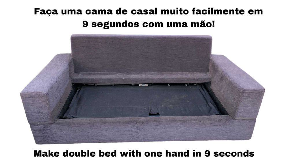 2 sofás de alta qualidade. 1 de casal. 1 triplo (cama casal de dormir)