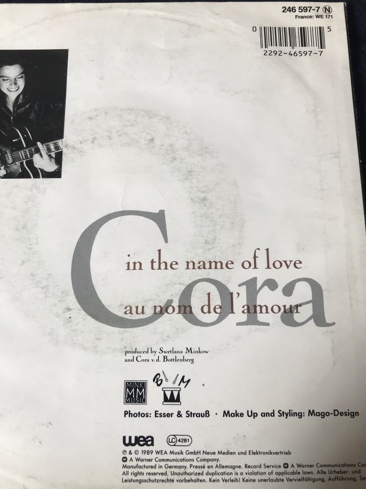 CORA - In The Name Of Love/ Amsterdam. Pakiet 2 winyli ,Italo.